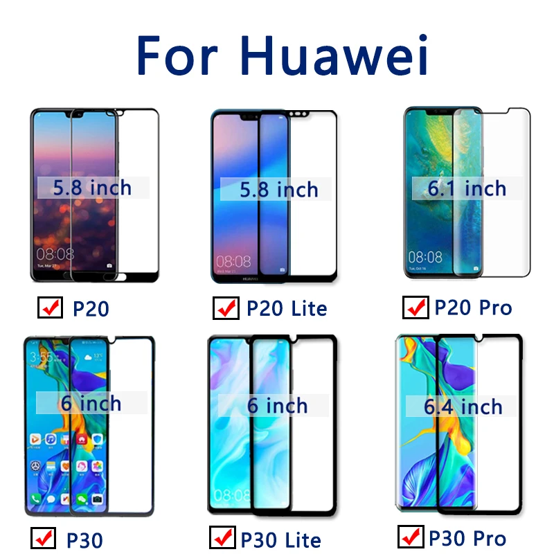 Закаленное стекло для huawei p20 lite Защитная пленка экрана pro huavei p30 p 20 30 защитная hauwei