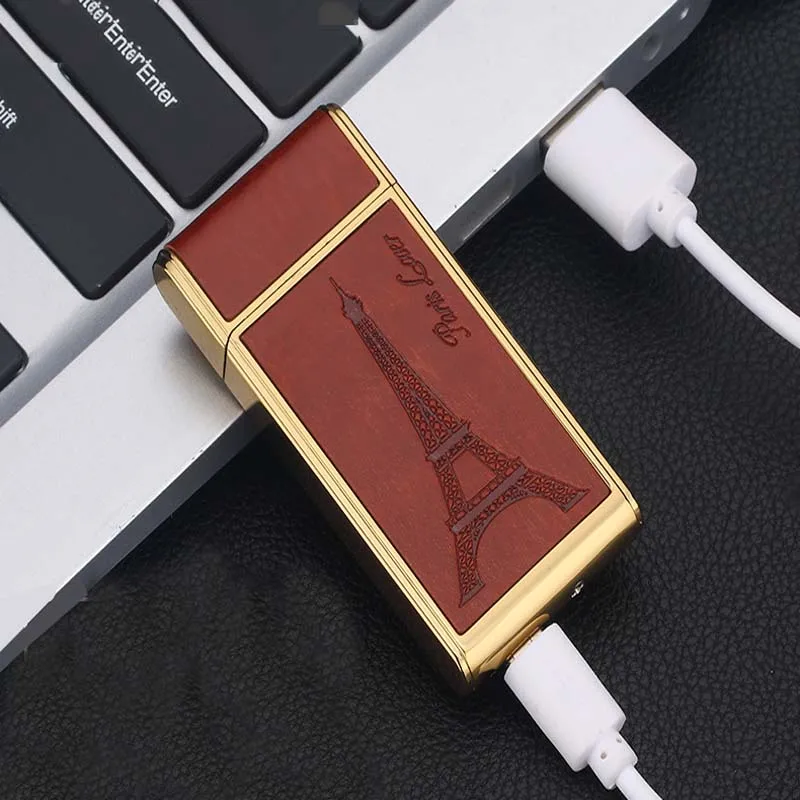 Модная Зажигалка для сигарет ветрозащитная зарядка Usb креативные зажигалки