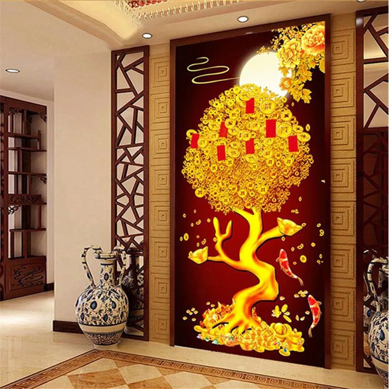 Рукоделие сделай сам DMC Вышивка крестом узор золотой деньги дерево набор для