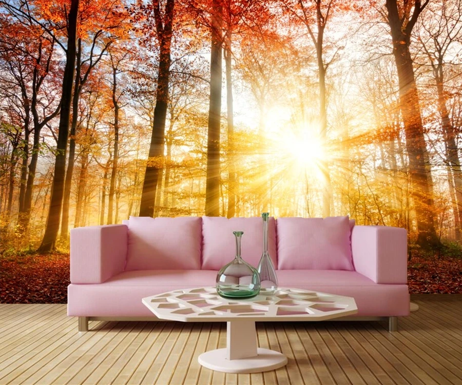 

Custom mural,papel de parede,Autumn Forests Nature wallpapers,restaurant living room sofa TV wall bedroom kitchen 3d wallpaper