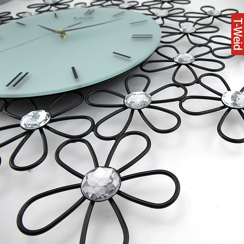 Деревянные тихие настенные часы с аркой гамаком индивидуальные tieyi со стразами