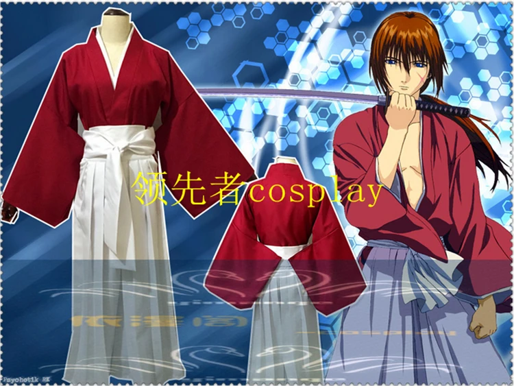 Аниме! Костюм для косплея руруни кенсин химура хитокири Баттосай кимоно Кендо