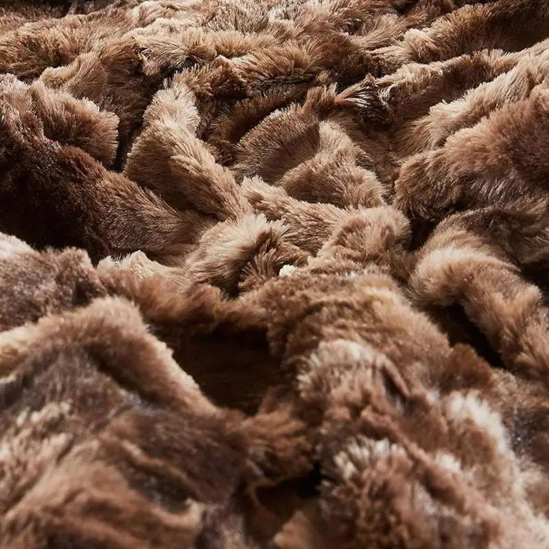 LOVINSUNSHINE Fluffy Rabbit Fur Plush Blanket Chunky Warm Sofa Twin Full Size Soft Mink Throw Couch Chair Bed Blankets | Дом и сад