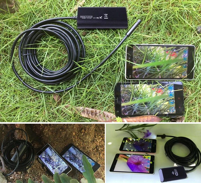 USB эндоскоп с камерой HD 8 мм IP68 полужесткой трубкой|Мультиметры и анализаторы| |