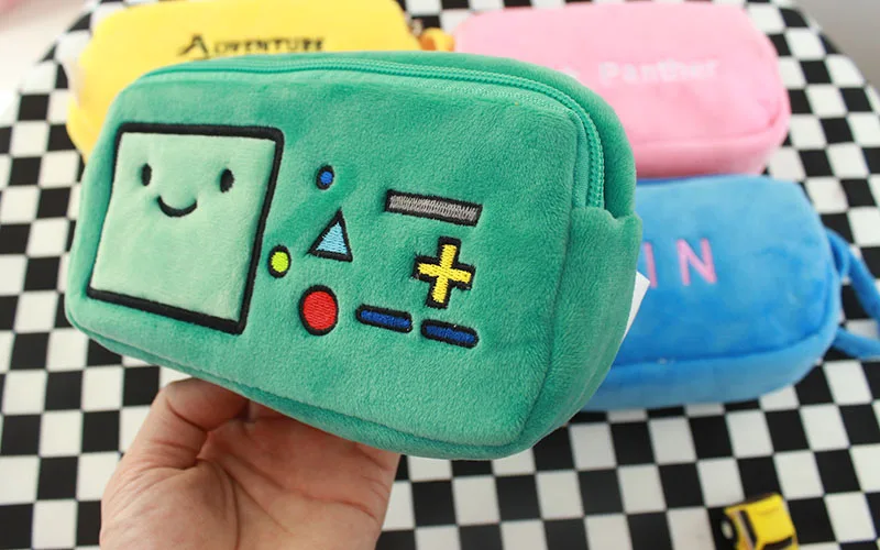 Kawaii аниме BMO Розовая пантера и Barbapapa двойная мягкая плюшевая косметичка 20 см* 11 см* 6 см
