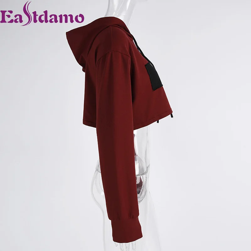 Eastdamo 2017 Women Hoodies Sweatshirt Harajuku Casual Pullovers Long Sleeve Solid Autumn Hooded Tracksuits Jumper outerwear | Женская