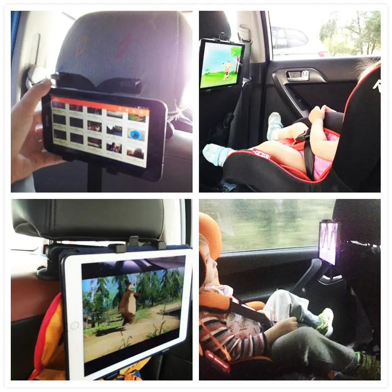 Автомобильный держатель для подголовника планшета подставка SAMSUNG Mipad 2 iPad 2/3/4 Air 5 6