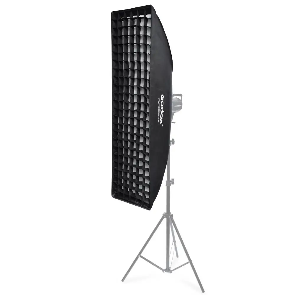 Софтбокс Godox для стробоскопа 30x120 см 12 &quotx 47&quot с креплением в виде сот и сетки |