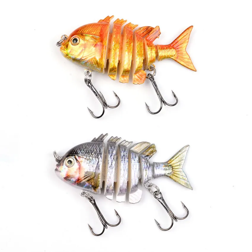 Sinking wobbler Fishing Lures 5.5cm 5.39g 6 Multi Jointed Swimbait Hard Artificial Bait Pike/Bass Lure Crankbait | Спорт и
