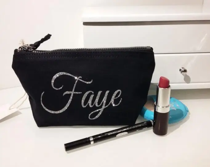 

personalized names bridesmaid birthday wedding Gift Make Up Cosmetic Bags new year Gifts for Bridal Party Zipper pouches