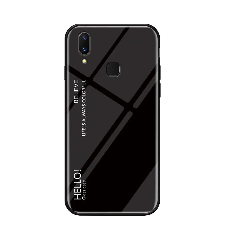 MAKAVO для Huawei Honor 8C чехол Роскошный градиент закаленное стекло чехлы телефонов Honor8C