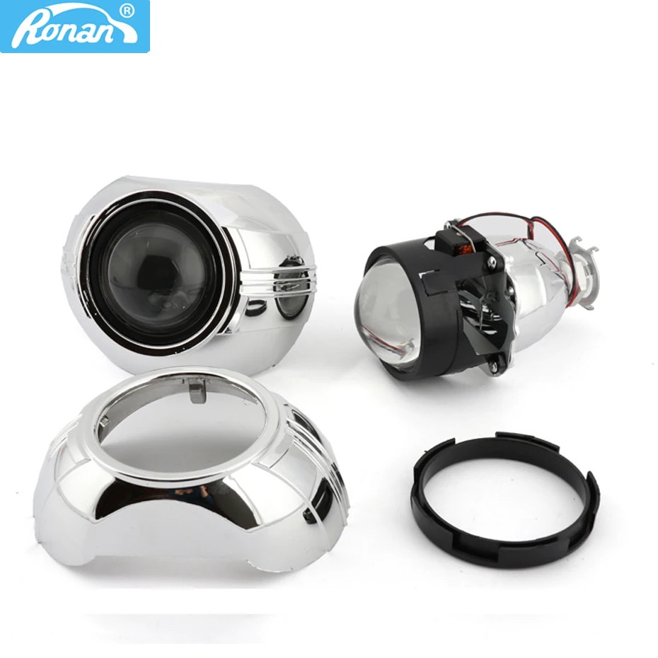 RONAN 2," Bi xenon HID H1 фары объектив проектор 7,1 8,1 8,0 SMAX кожухи автомобиля Стайлинг для автомобиля модификация