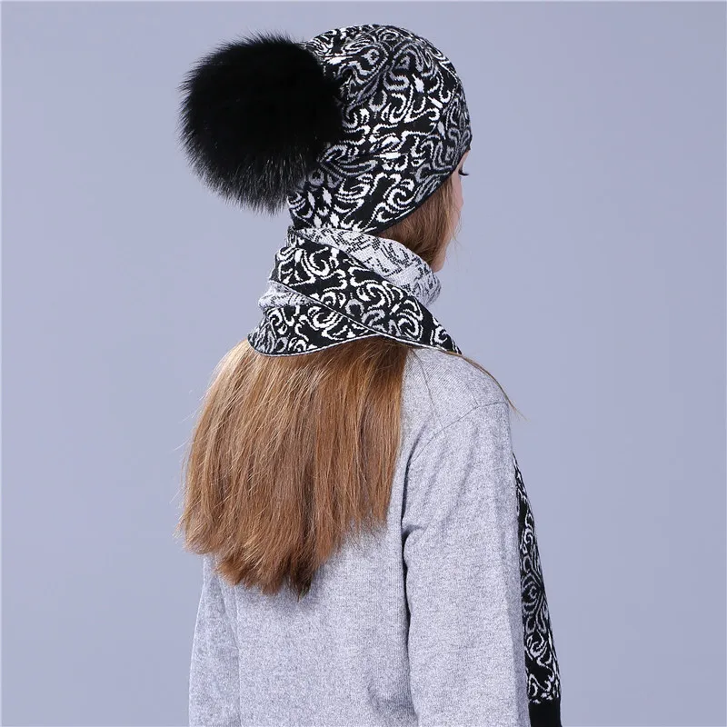 Xthree зимний шарф в китайском стиле шапка набор толстая двухслойная теплая