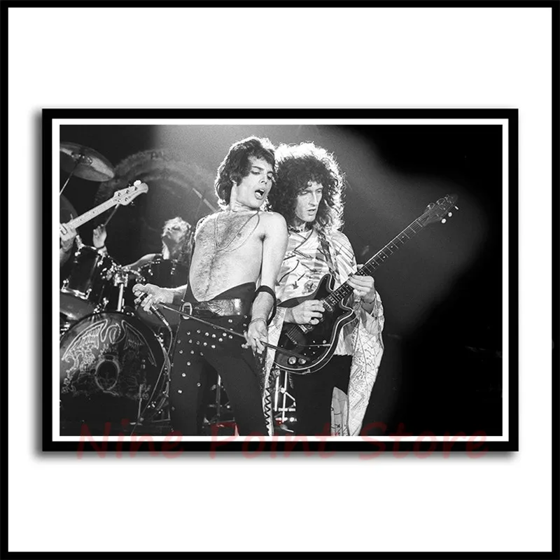 Queen Rock Music постер с покрытием, бумажные постеры для бара кафе, домашний Декор, живопись, наклейка на стену, без рамки