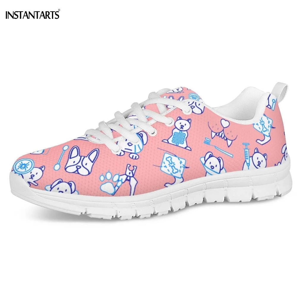 Женские кроссовки INSTANTARTS Kawaii розовые для занятий спортом дышащие сетчатые на