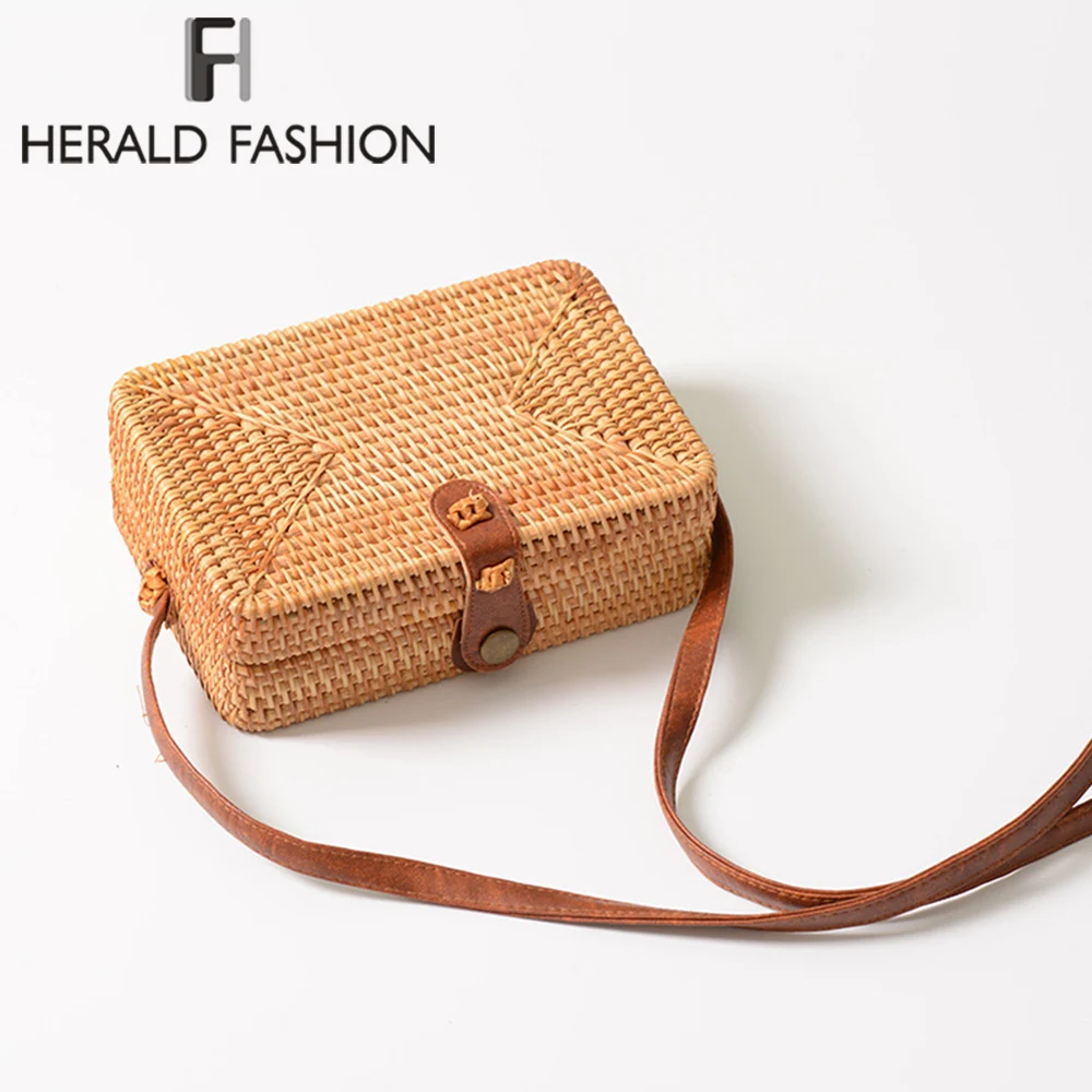 Herald Fashion Новые круглые соломенные сумки для женщин летняя плетеная пляжная сумка