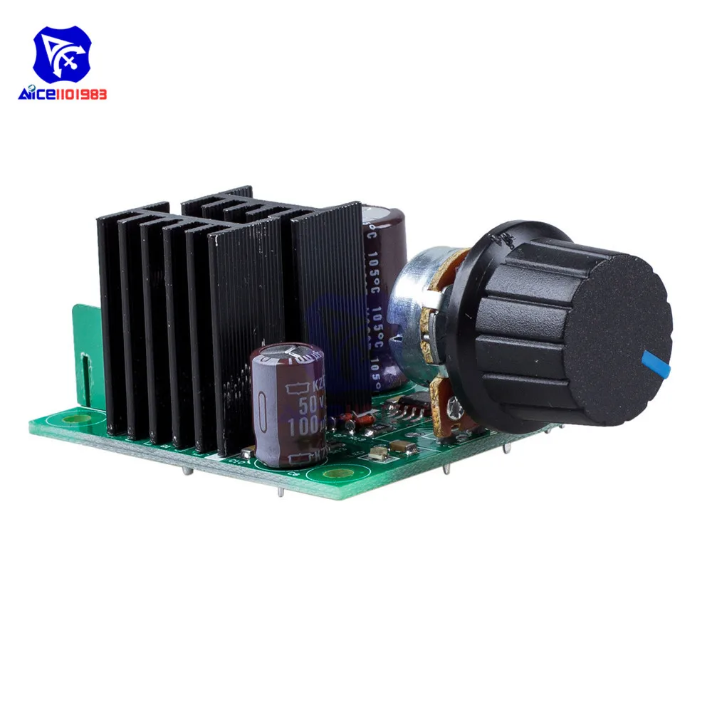 Diymore DC 12-40 в 10 А ШИМ DC переключатель управления скоростью двигателя Модуль управления Лер регулятор напряжения диммер/Вт Предохранитель поворотный потенциометр