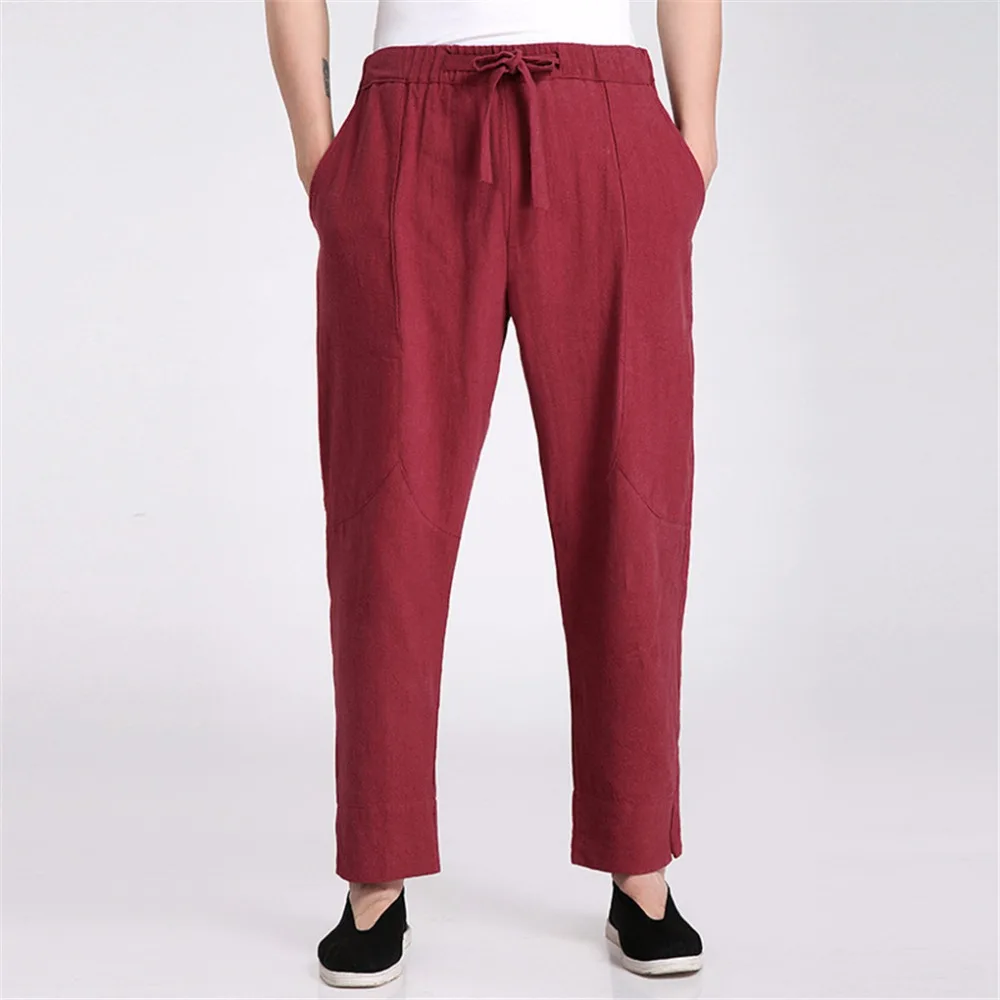 Шанхайская история hakama Брюки Боевые искусства Тай чи брюки для мужчин Шаолинь