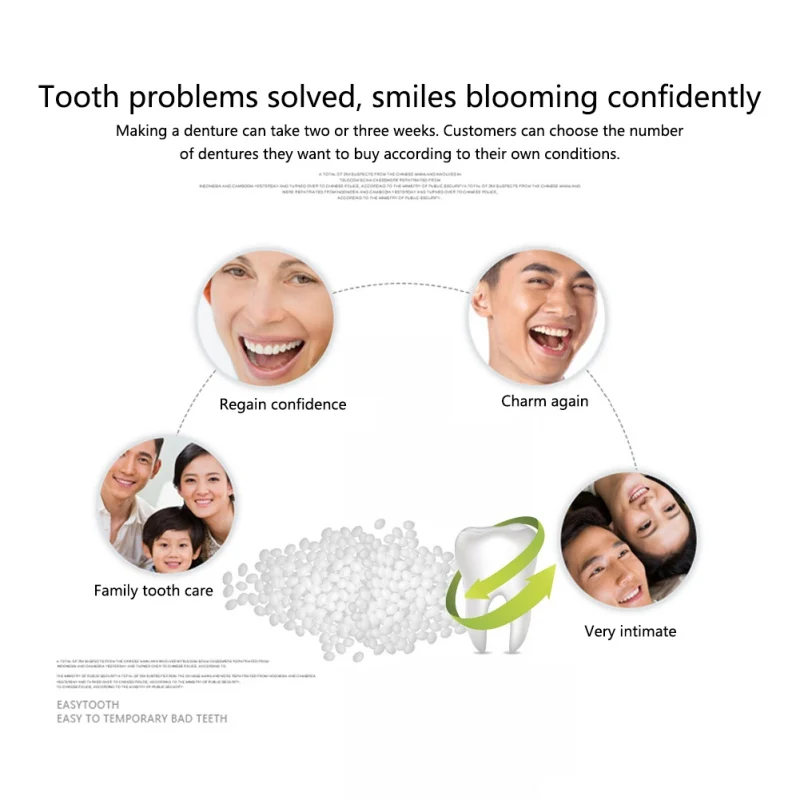

Natural Resin False Teeth Solid Glue Temporary Tooth Repair Set Teeth Solid Glue Denture Adhesive Teeth Dentist