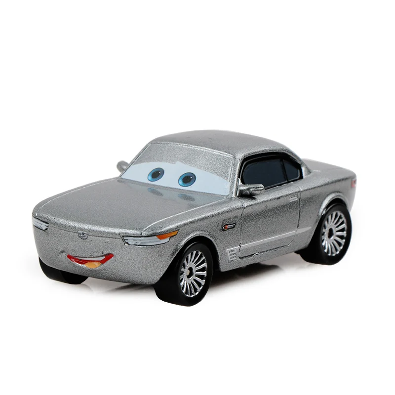 Disney Pixar тачки 3 золотого и серебряного цвета освещение McQueen 1:55 литья под давлением модель автомобиля из металлического сплава игрушки на день рождения Рождество подарок для детей мальчик