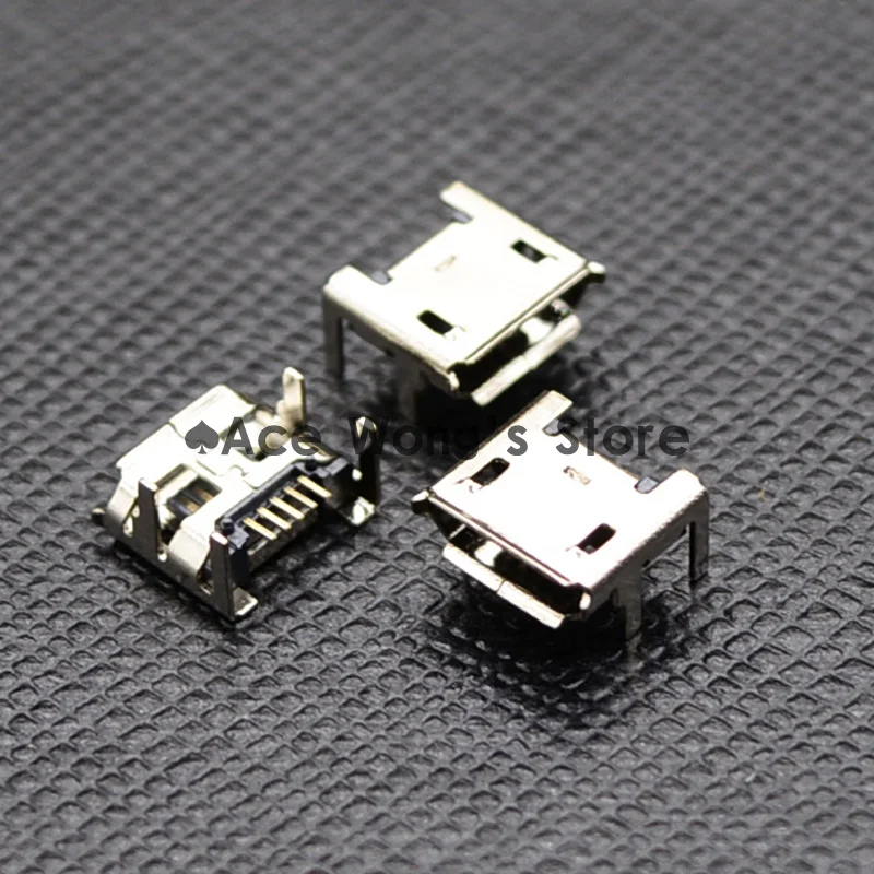 100 шт. разъём Micro USB гнездовой разъем 5 контактный SMT для зарядки печатная плата