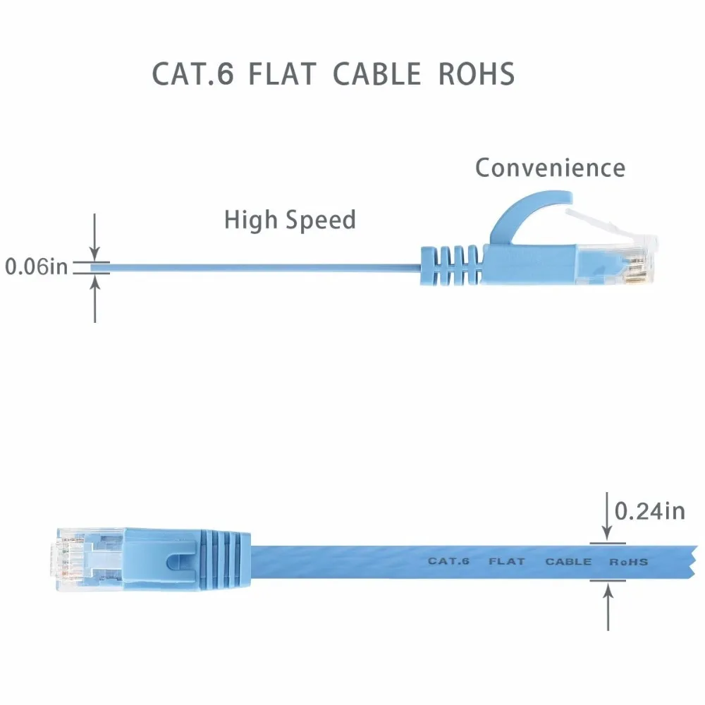 

Сетевой кабель UTP CAT6 плоский, 25 см, 1 м, 15 шт.