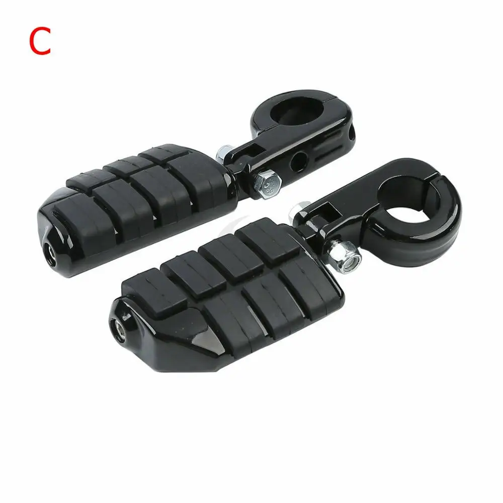 C Мотоцикл 1,2" шоссе бар подножки подножка ж/крепление для Harley Sportster Dyna Honda Kawasaki Yamaha - Цвет: C