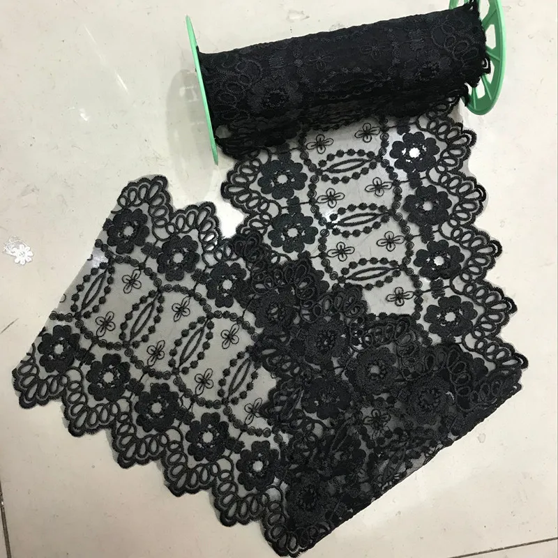 1 ярдов/партия черное мягкое цветочное французское украшение для ресниц