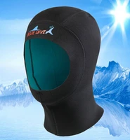 1mm neoprene scuba diving cap with shoulder snorkeling equipment hat hood neck cover winter swim cap warm wetsuit protect hair