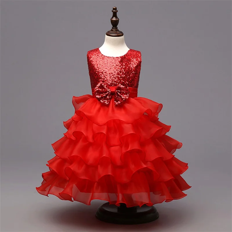 

2017 New Real Flower Girl Dresses with Bow Party Pageant Communion Birthday Dress for Wedding Little Girls Kids/Children Dress