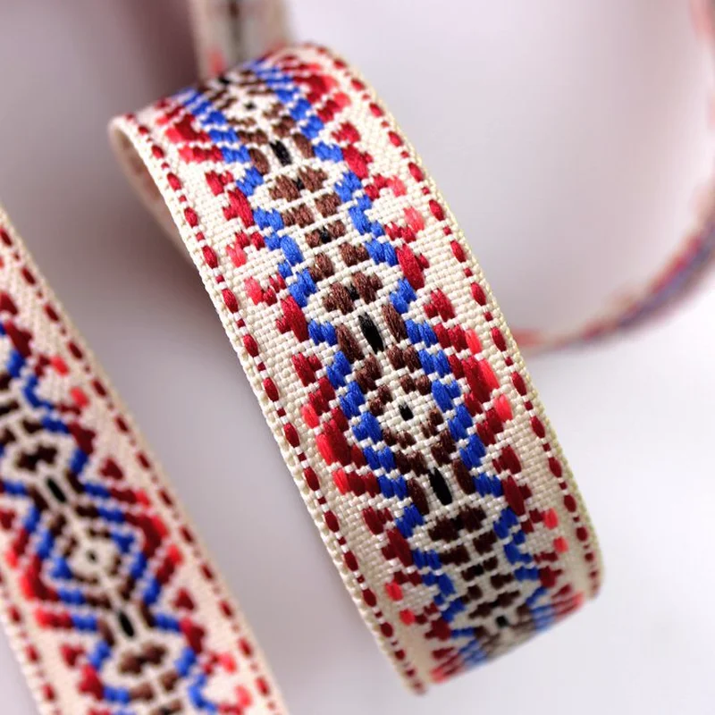 5 Yards Ethnic Jacquard Webbing Fine Quality Trim for Home Textile Bedding Apparels Bags Decoration Diy Sewing Supply | Дом и сад