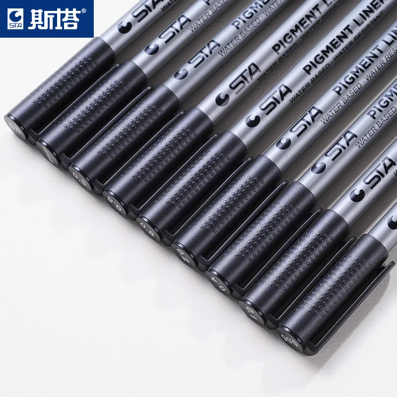 9 шт./лот Микрон ручка Fineliners водостойкие гладкие чернила Pigma лайнер игла Рисование