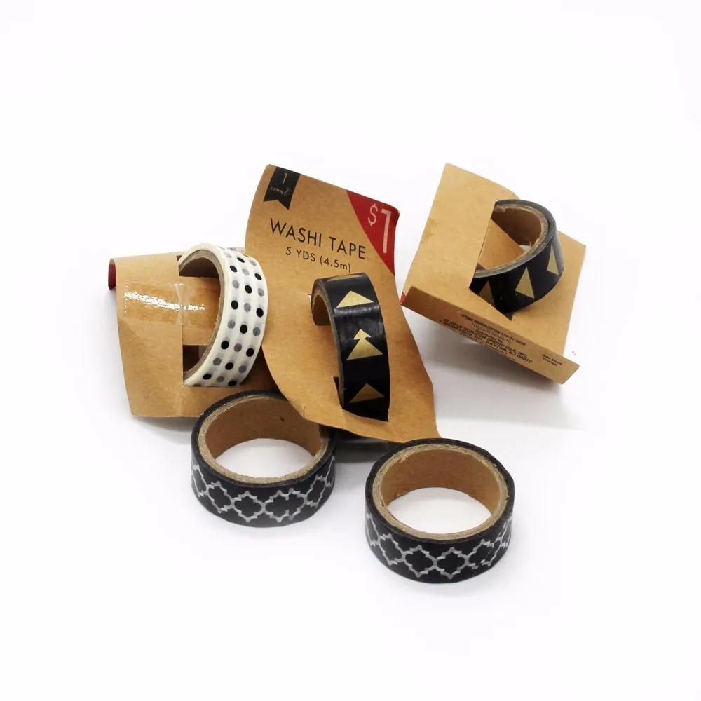 3 pcs Hand account and paper color washi scrapbooking packing diy decoration style literary materials tape printing supplies |