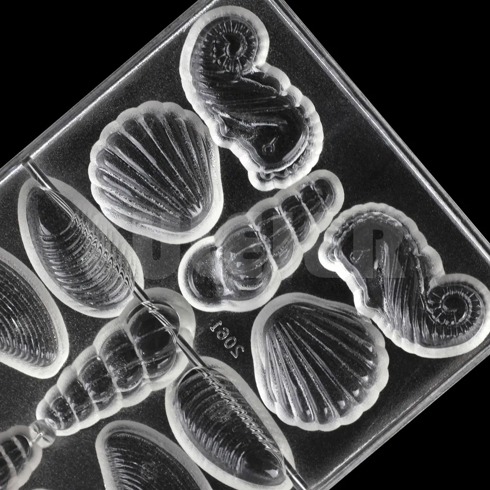3D seashell формы для шоколадных конфет, принадлежности для выпечки в духовке, поликарбонатные формы для шоколада, формы для выпечки, Прямая поставка, инструменты для выпечки тортов