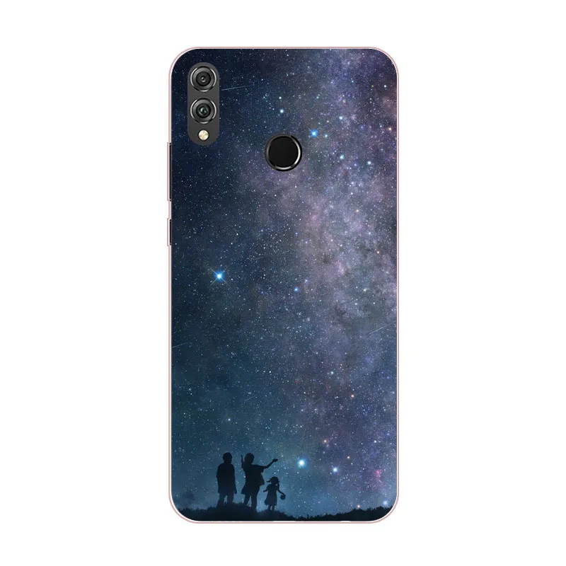 Чехол для huawei honor 8x мягкий чехол из ТПУ с изображением пейзажа защитный телефона |