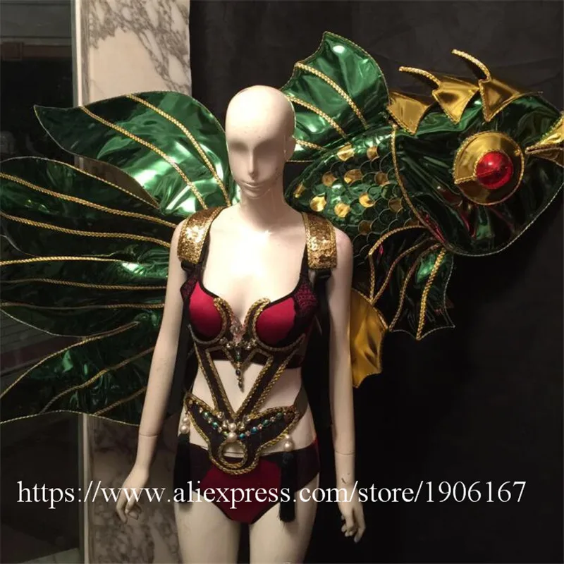 Одежда с изображением рыбы для подиума сексуальная женская одежда ночного клуба