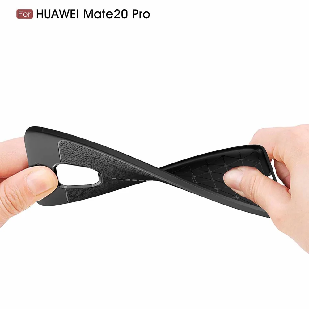 Чехол для мобильного телефона Huawei Mate 20 Pro личи кожа текстура мягкий Силиконовый