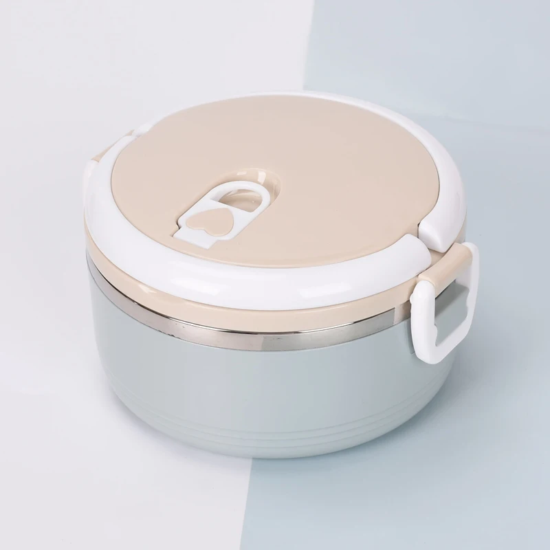 1 layer 1/2/3 Layers Portable Lunch Box 304 Stainless Steel Lunch Boxes Tableware Bento Box for Kids Leak-Proof Thermos Food Container - Цвет: 1 layer