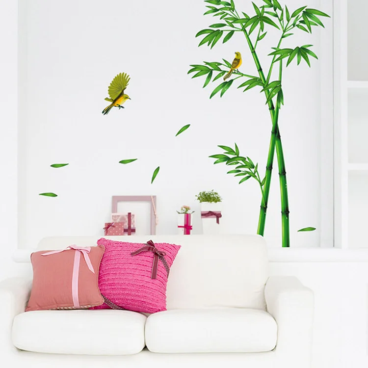 2 шт. 60*90 см наклейка на стену ПВХ бамбуковый узор DIY Наклейка Настенная