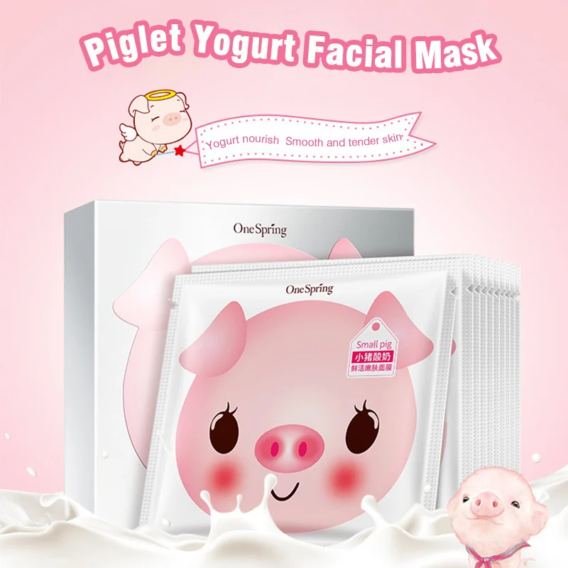 10 шт. Один Весна Пятачок йогурт Уход за кожей лица маска увлажняющая для