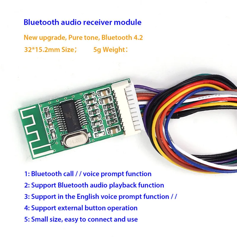 100 шт./лот KCX_BT002 Bluetooth аудио приемник плата Bluetooth модуль без потерь Bluetooth 4,2 Беспроводной MP3 декодирование доска MP3 модуль