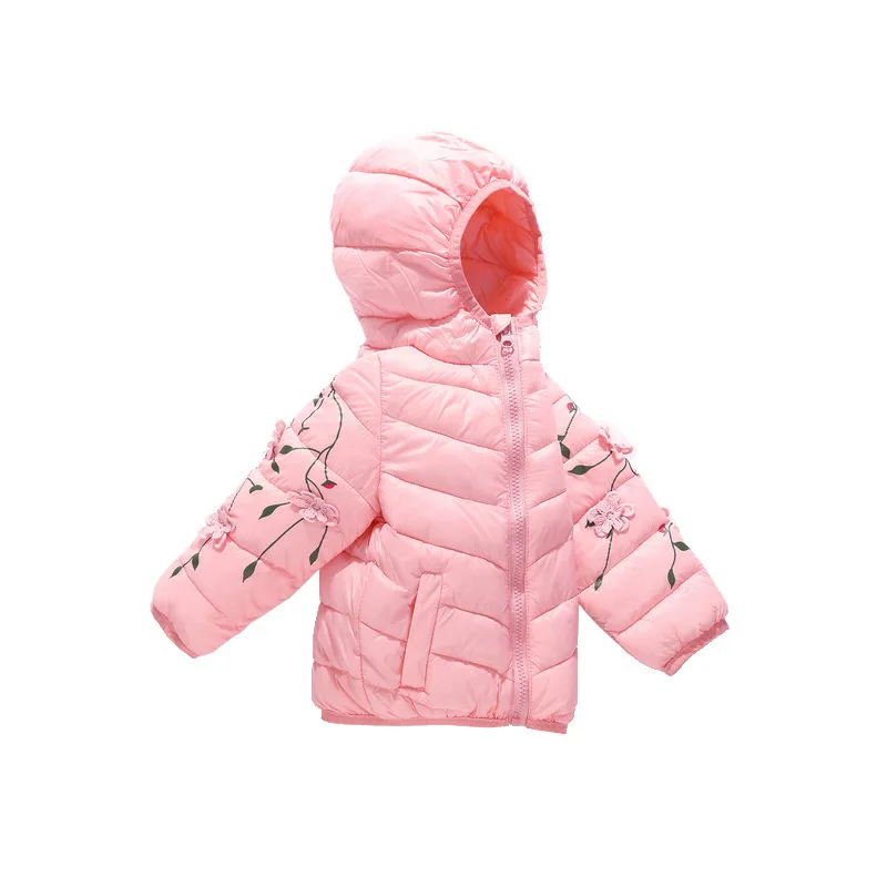 Теплое зимнее пальто для девочек однотонная верхняя одежда детское пуховик От 2