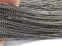 100pcs 27 75inch 1 50mm gunmetal ball link chain necklace connector charm finding