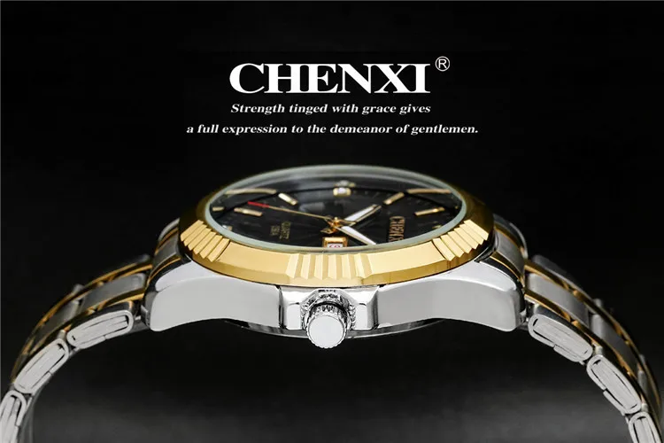 Мужские деловые водонепроницаемые часы Роскошные наручные из серебристой и