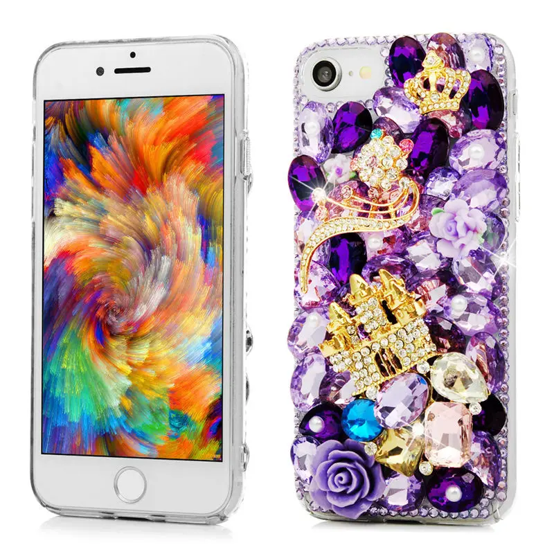 YOKIRIN 3D чехол со стразами и блестками крышка для iPhone 7 Bling Fox Crown Flower Elephant Fundas чехлы