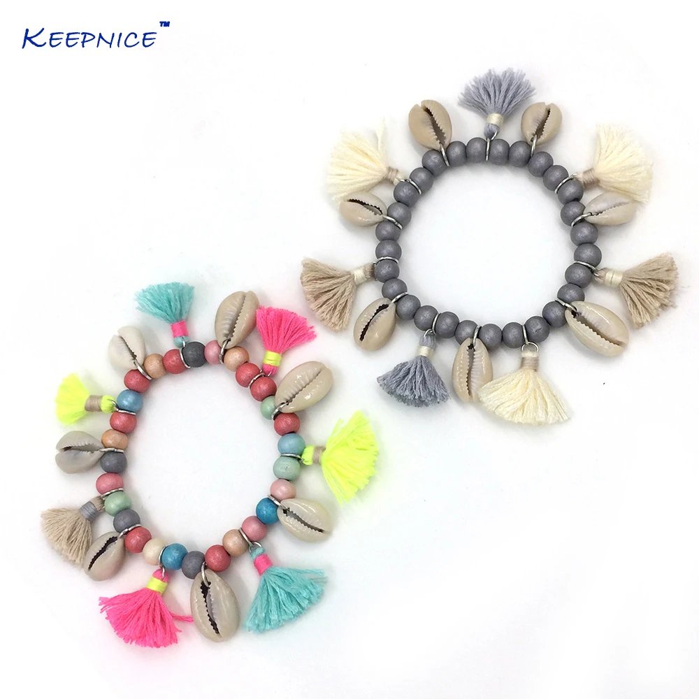 

Special Offer Promotion Shell Face Bohemia Jewelry Friendship Bracelet Tassel Charm Beads Bangle Seed beads Bracelets