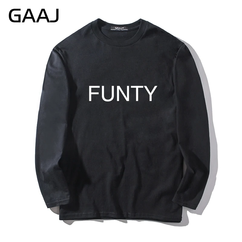 Футболка GAAJ с круглым вырезом и надписью funty модная мужская женская футболка