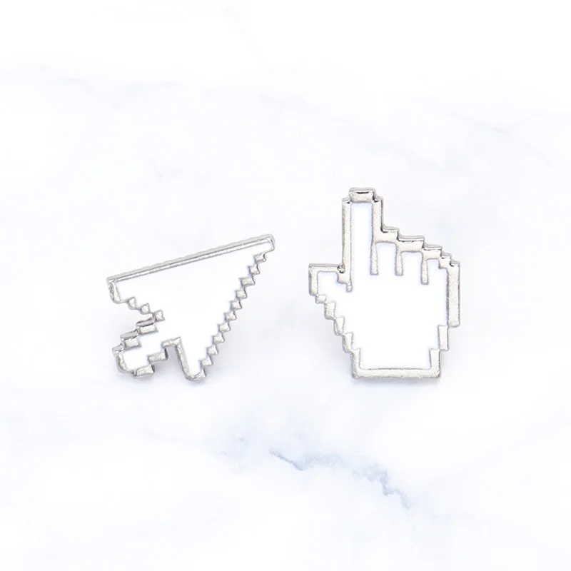 Эмалированная булавка для курсоров значок мыши клик броши Badegs курсора ювелирные