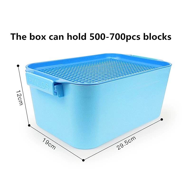Newtoying-caja de almacenamiento de 700 Uds., Cubo de bloques de construcci&oacute;n de pl&aacute;stico, juguete para regalo-2