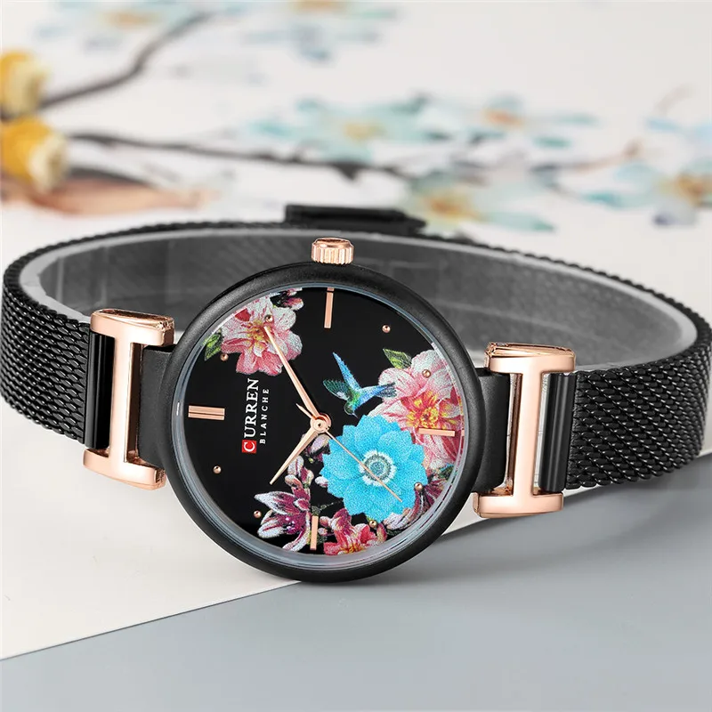 Часы CURREN женские наручные модные брендовые роскошные классические повседневные